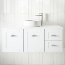 Victoria 1200mm White Wall Hung Single Vanity Unit